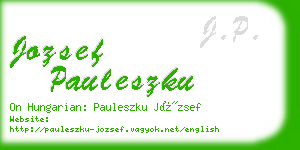 jozsef pauleszku business card